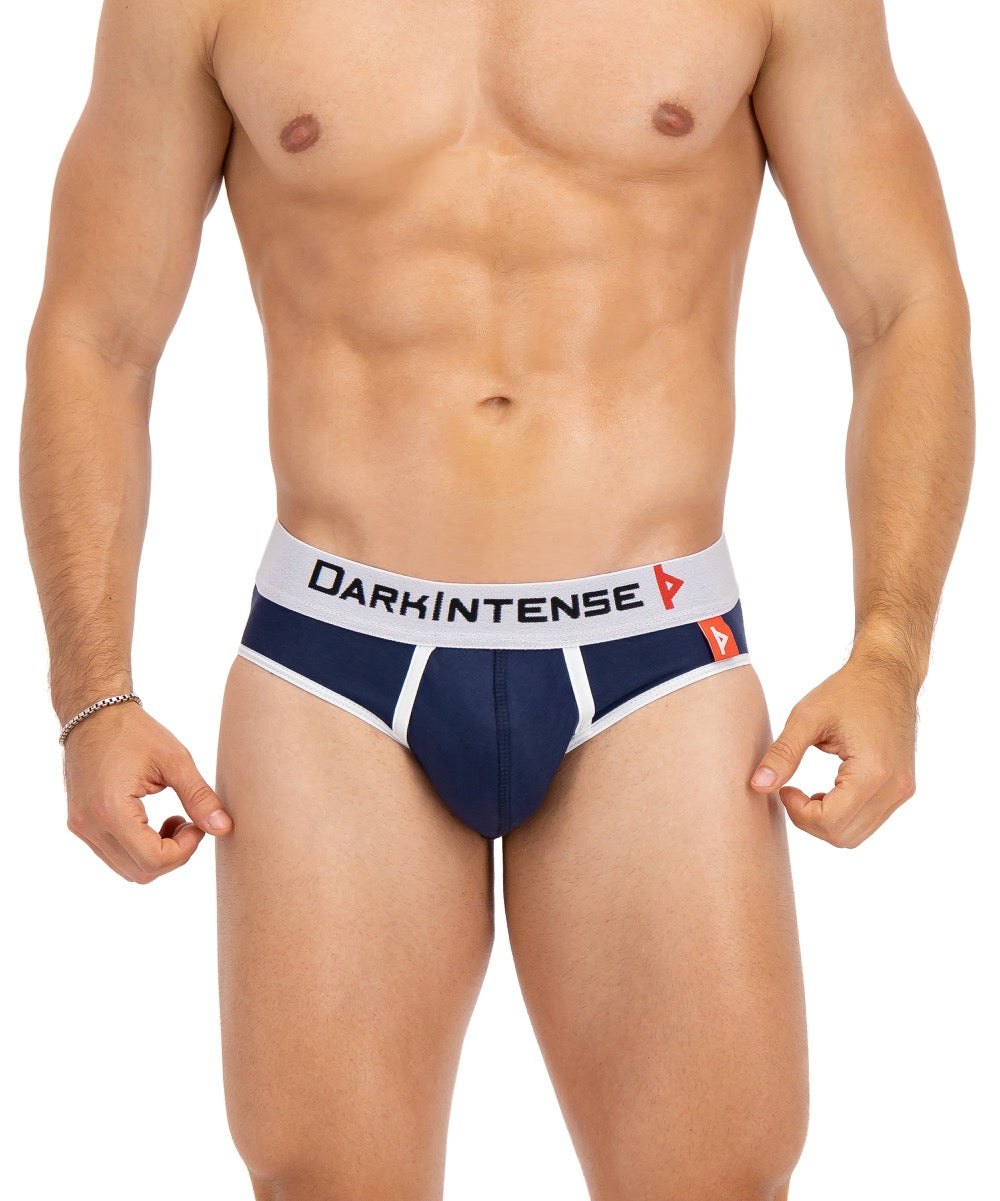 Brief Azul Marino Con Blanco