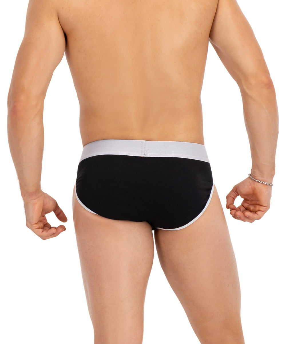 Brief Negro Con Blanco