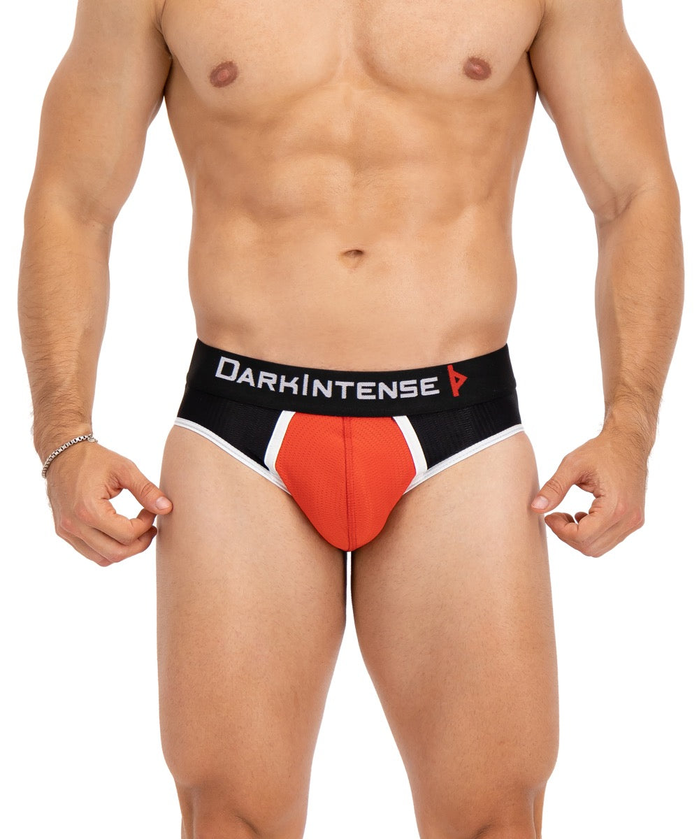 Brief Red negro con rojo y blanco