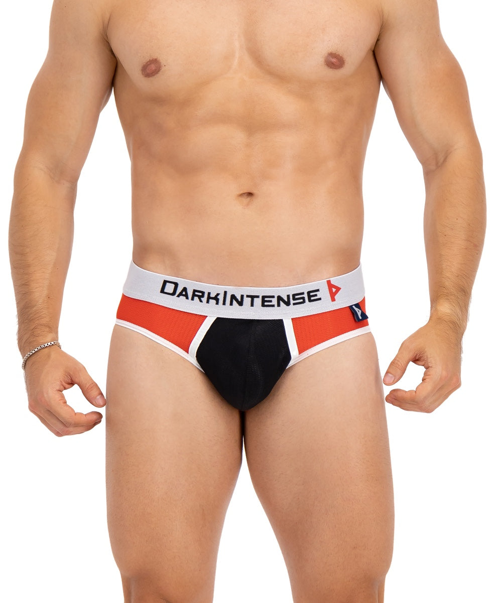 Brief Varsity Rojo Y Negro Con Blanco