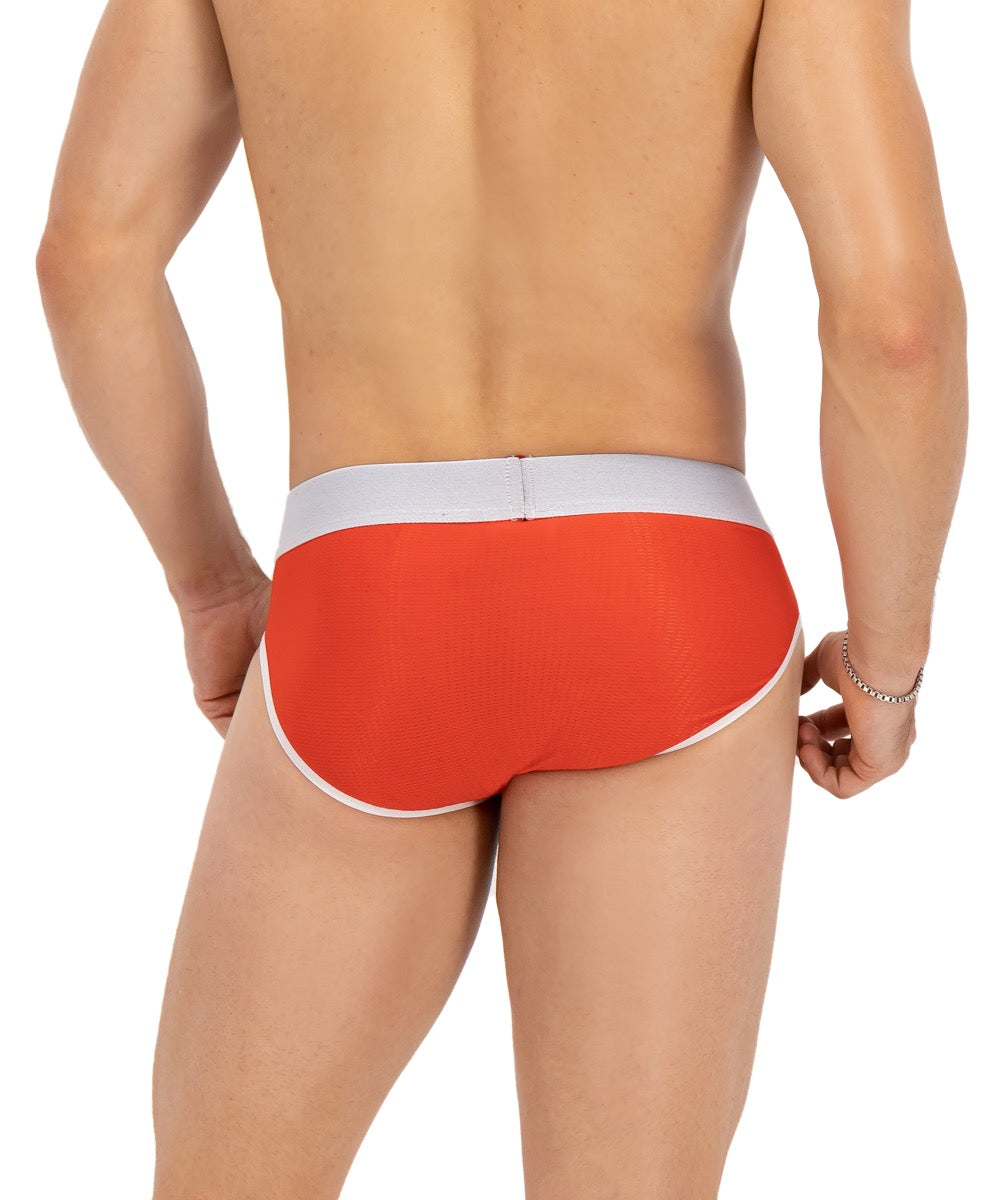 Brief Varsity Rojo Y Negro Con Blanco