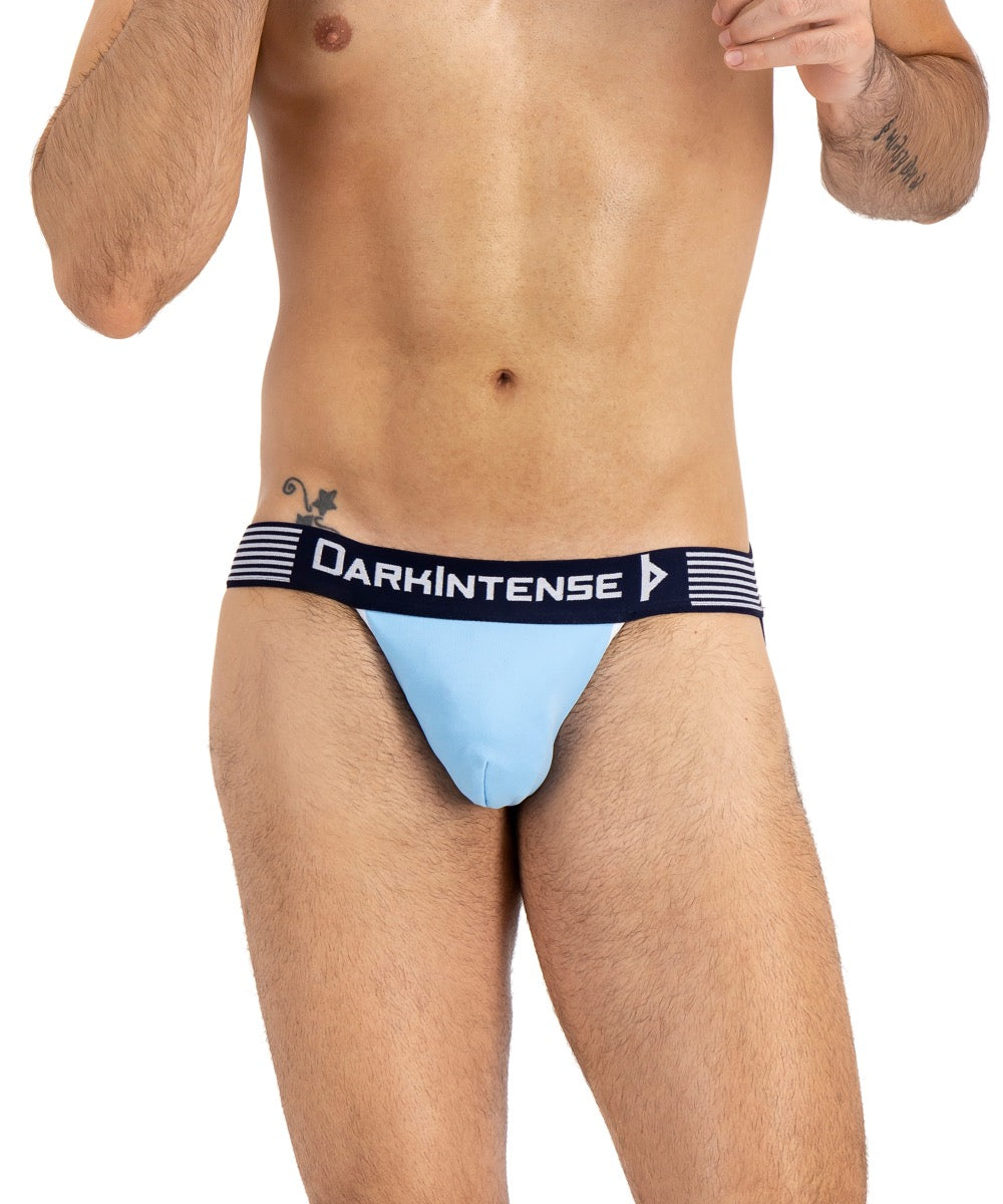 Jockstrap Varsity Celeste Con Azul Marino Y Blanco