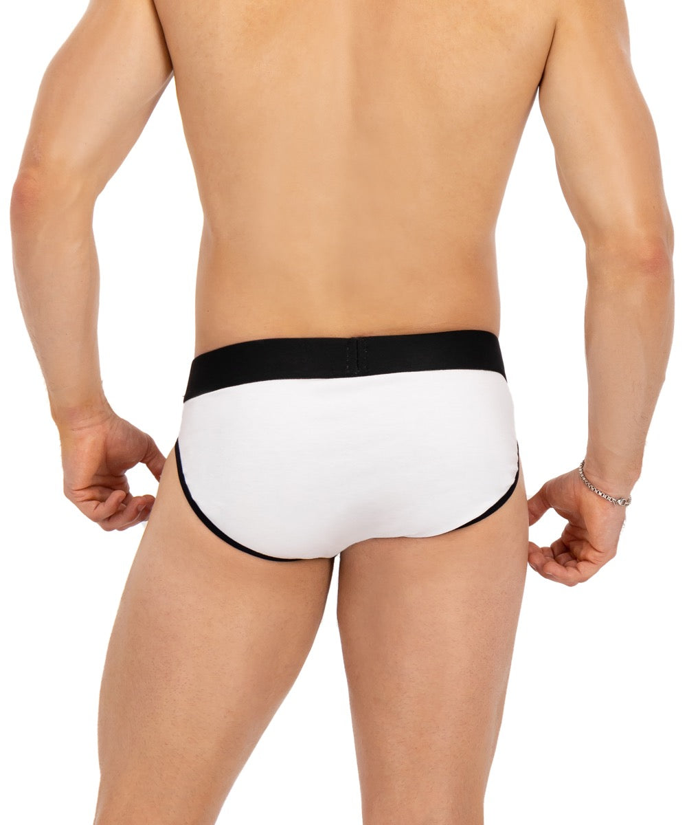 Brief Blanco Con Negro