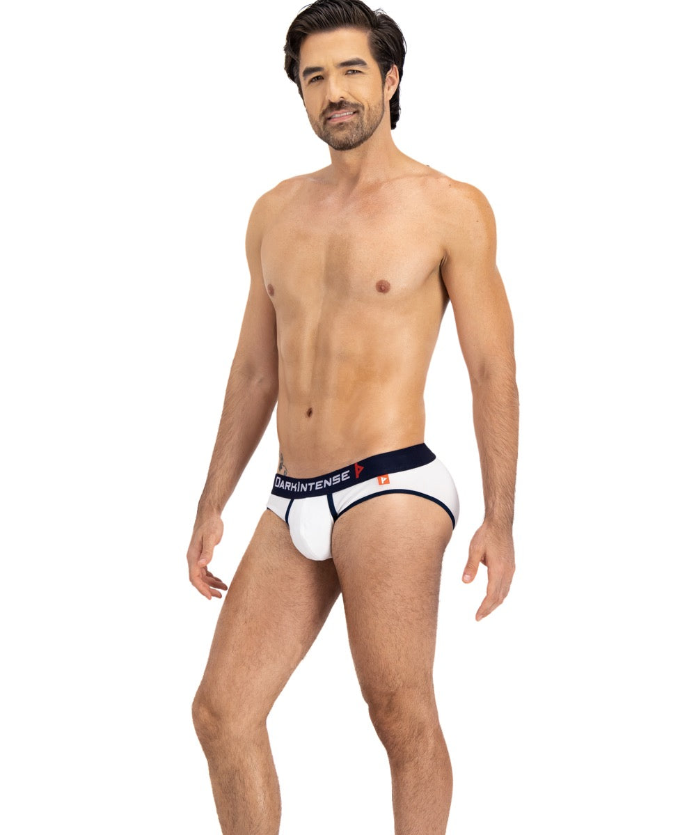 Brief Blanco Con Azul Marino